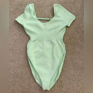 NWT nike lime green move to zero athletic bodysuit